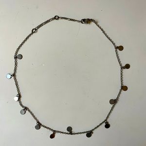 Brandy Melville Silver Coin Choker Necklace
